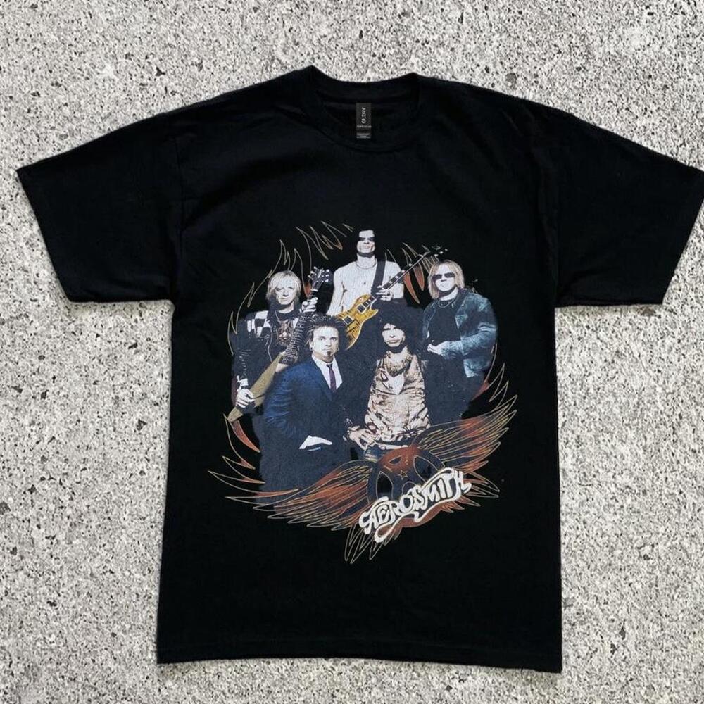 Aerosmith Band Tee - Black And Red Cotton